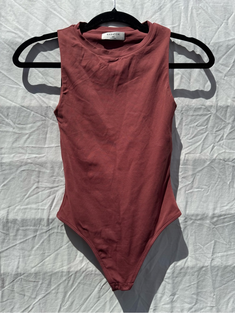 Aritzia Babaton Contour Muscle Tank - Sundried Red - 2XS